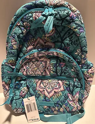 VERA BRADLEY  Peacock Garden Essential Compact Backpack-small-floral-NWT EXACT • $55.49