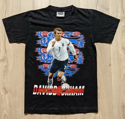 £18 • Buy Vintage David Beckham Three Lions T-shirt, The Roxx Size M