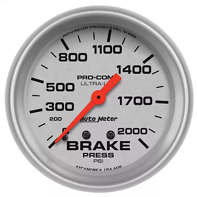 AutoMeter 4426 Ultra-Lite Brake Pressure Gauge 2-5/8 In. Mechanical • $125.99