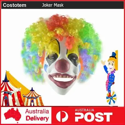 Joker Mask Masquerade Horror Clown Mask Party Costume Cosplay Props Halloween • $27.79