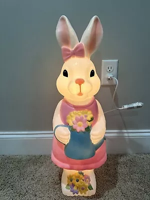 New 2024 Pink Easter Bunny Blow Mold Lighted 24 Inch • $60