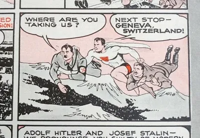 RARE Look Magazine February 27 1940 Superman VS. Hitler & Stalin Comic WWII • $382.50
