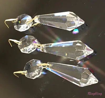 3 X Replacement Chandelier Crystal Bomb Drops Pendeloques Chandelier Spare Parts • £4.99