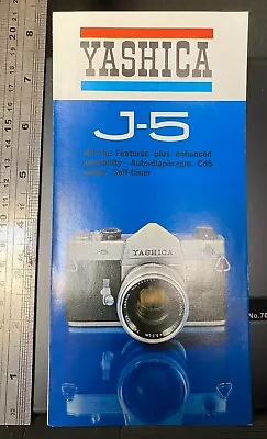 Yashica J-5 35mmSLR  Vintage Film Camera Brochure Manual Ad Flyer • $14