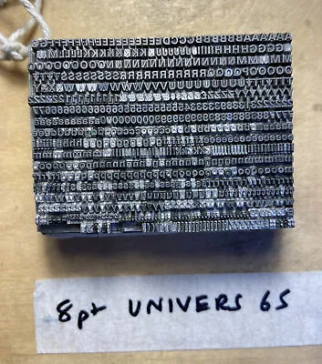 £10 • Buy 8 Pt Univers 65 Letterpress Metal Type #94