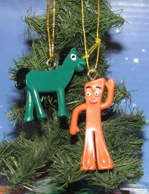 Gumby And Pokey Miniature Christmas Tree Ornaments • $5.95