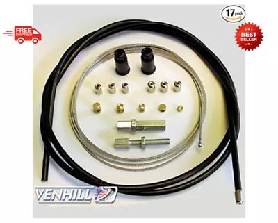 Venhill U01-4-101-BK Universal Motorcycle Throttle Cable Kit - 5mm OD Brand New • $25.11