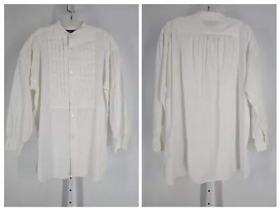 Ralph Lauren Vintage 80s 90s Edwardian Pleated Tuxedo Bib Boho Shirt RRL 40  • £115.72