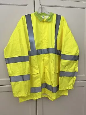 High Visibility Waterproof Jacket Safety Work Jacket No Hood New Open Pkg. Large • $4.99