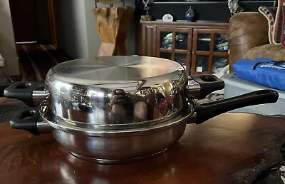 MAXAM Waterless 11 3/8” Skillet T304 Surgical Stainless W/High Dome Cover Lid • $69.99