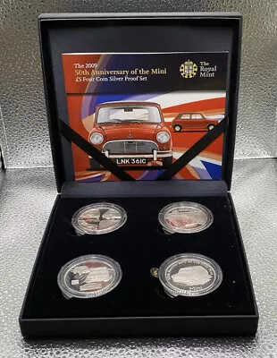 Royal Mint 2009 Silver Proof 50th Anniversary Of The Mini £5 Coin Set • £200