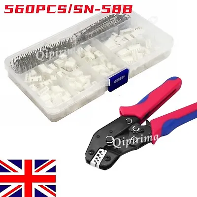 560PCS 2.54mm JST-XH Connector Kit Adapter Cable Wire Terminal Socket Set UK • £7.95