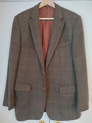 Magee Irish Tweed Windowpane Check Jacket / Herringbone Weave Size 40S • £29.99