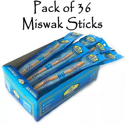 Al Khair Miswak Miswaak Siwak 8 Peelu Siwaak Fresh Natural Toothbrush Pack Of 36 • £19.99