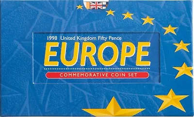 1998 50p - European Union Fifty Pence - Brilliant Uncirculated - Bu - Coin Pack • £29.99