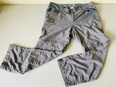 $15 • Buy Mountain Hardwear Women's Grey Convertible Pants Shorts 12/32