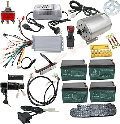 48V 1800W Brushless Electric Motor Assembly Kit For Go Kart Golf Cart E Bike ATV • $15.87