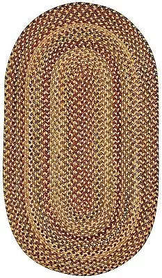 $94 • Buy Capel Rugs Manchester Wool Country Casual Braided Area Rug Wheatfield #100