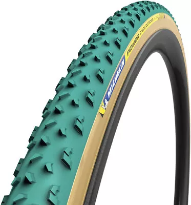 Michelin Power Cyclocross Mud Tire - 700 X 33 Tubular Folding Green/Tan • $159.99