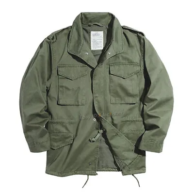 Men's Vintage M65 Field Jacket Replica Coat Multiple Pockets Work Jacket Parka • $53.57