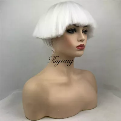 Mushroom Hairstyle Fashion Wig For Women Short Bob Kinky Straight Lady Gaga NEW • $29.99