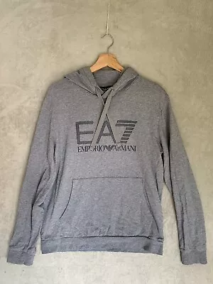 EMPORIO ARMANI EA7 Hoodie Pullover Jumper Jacket Logo Authentic Men’s Large • £34.88