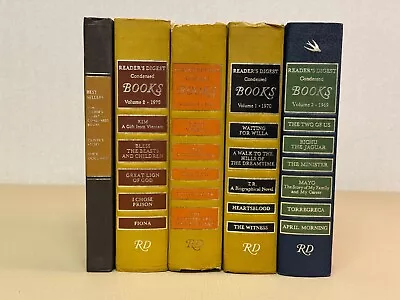 Readers Digest Condensed Lot 5 Books Vintage Decor Staging Library Rainbow • $20.99