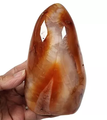 Carnelian Agate Polished Freestand Stone Madagascar 1lb 4.6oz. • $34.99