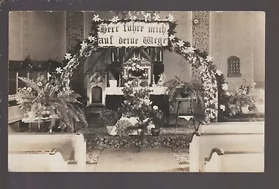 Theresa WISCONSIN RPPC 1914 EASTER INTERIOR CHURCH Nr Mayville Lomira WI KB • $19.99