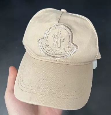 Moncler Womens Luxury Baseball Hat Cap One Size Adjustable Strapback Tan • $79.95