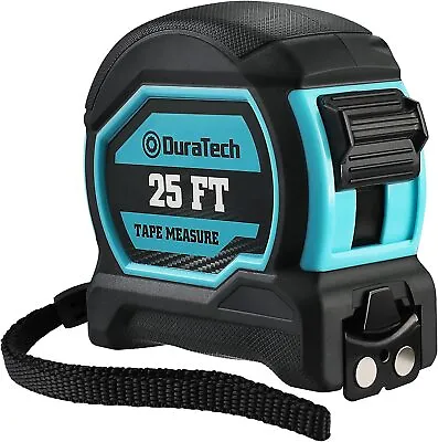 DURATECH 25FT Magnetic Tape Measure Retractable Measuring Tape W/Fractions • $20.99