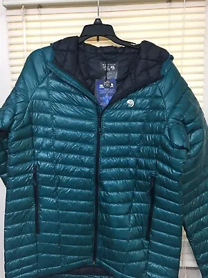 NEW Mountain Hardwear Ghost Whisperer Hooded Down Jacket Dive (Men's M) - Rare! • $309.99