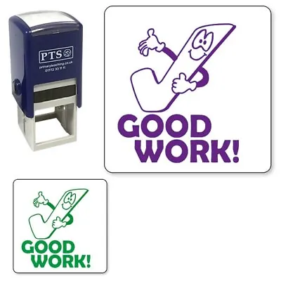 £9.96 • Buy Good Work Tick Pre Inked School Teacher Marking Feedback Stamper 25mm