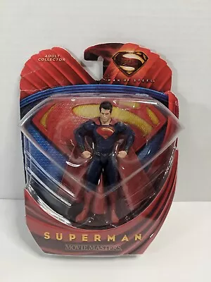 Sealed SUPERMAN Man Of Steel Movie Masters 6  Action Figure 2013 W/ Base On Card • $27.99
