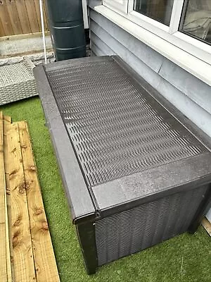 £40 • Buy Keter 416L Borneo Outdoor Garden Storage Box, Brown - 17197731BRN