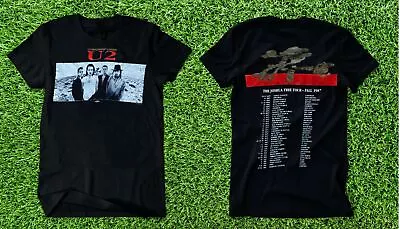 2 Sided 1987 U2 The Joshua Tree Tour Rock Band T Shirt Black • $22.97