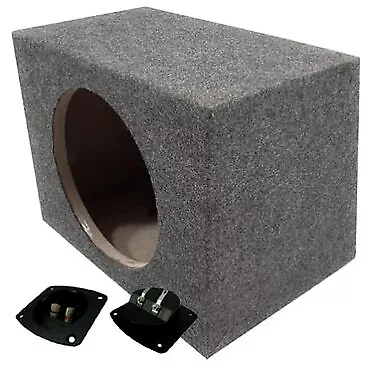 Car Audio Single 10  Sealed Subwoofer Rear Angle Sub Box Enclosure 3/4  MDF Wood • $48.95