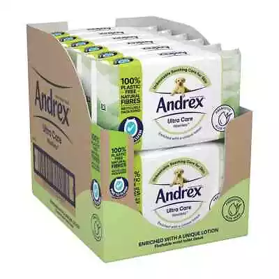 Andrex Washlets Ultra Care Flushable Moist Toilet Tissue - 36 - 432 Wipes • £3.99