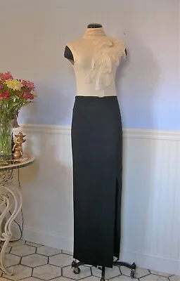 Bill Blass Formal Skirt vintage Black  Wool Crepe Floor Length Size 4 • $79.99