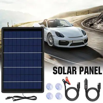 10W 12V Solar Panel Trickle Battery Charger Van Car Caravan Boat Kit Portable • £20.79