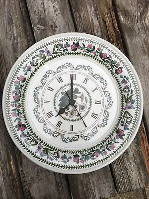 £22.99 • Buy PORTMEIRION Botanic Garden 10 Inch Ceramic Battery Operated Clock TESTED WORKING
