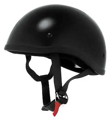 $59.95 • Buy Skid Lid Original Gloss Black Motorcycle Low Profile DOT Half Helmet Beanie SM