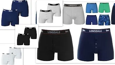 4x Lonsdale Mens Underwear Boxer Shorts Size S M L XL 2XL 3XL 4XL MULTI COLOURS • £20.99