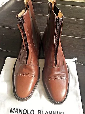 Manolo Blahnik  DORY  Women's Paddock Calf Pony Equestrian Boots Sz 37 Brand New • $450