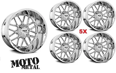 22x10 Chrome Wheels Rims Fits Wrangler Gladiator Moto Metal 5 Fifth • $2495