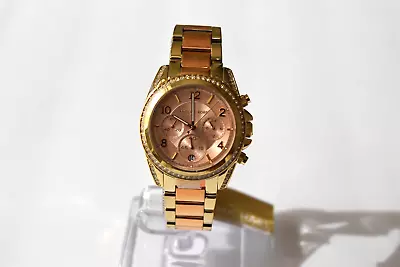 Michael Kors Blair Two Tone Crystal Chronograph MK6316 $275 Watch • $129.99