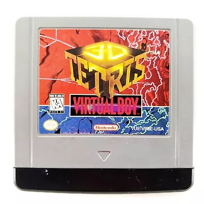 3D Tetris (Nintendo Virtual Boy 1996) Authentic W/ Cover Cart Only Tested Works • $180