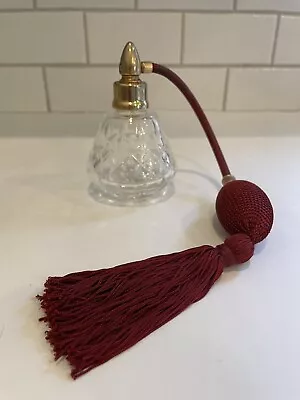 Waterford Vintage Perfume Bottle With Burgundy Atomizer • $23