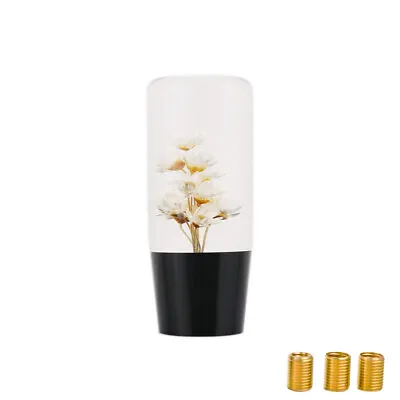 JDM VIP 10CM White Real Flowers Manual Car Gear Shift Knob Shifter Lever Head • $18