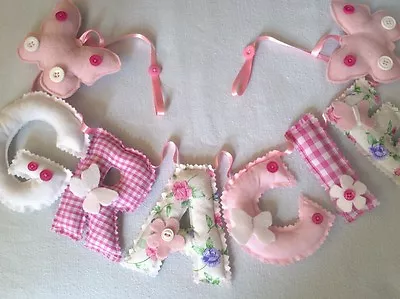 £3.10 • Buy Personalised Name Banner Bunting Wall/door Hang Child Baby Nursery PER LETTER 